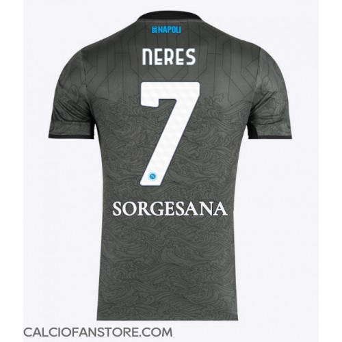 Maglia Calcio SSC Napoli David Neres #7 Terza Divisa 2024-25 Manica Corta